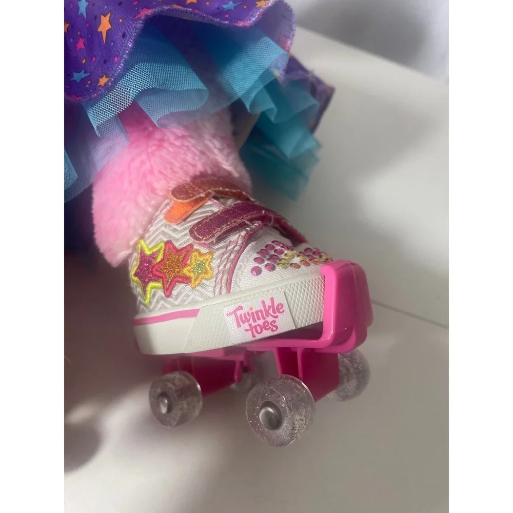 Build a Bear‎ Pink Cat Plush Stuffed Animal Roller Skates Dress Vest Toy 2013